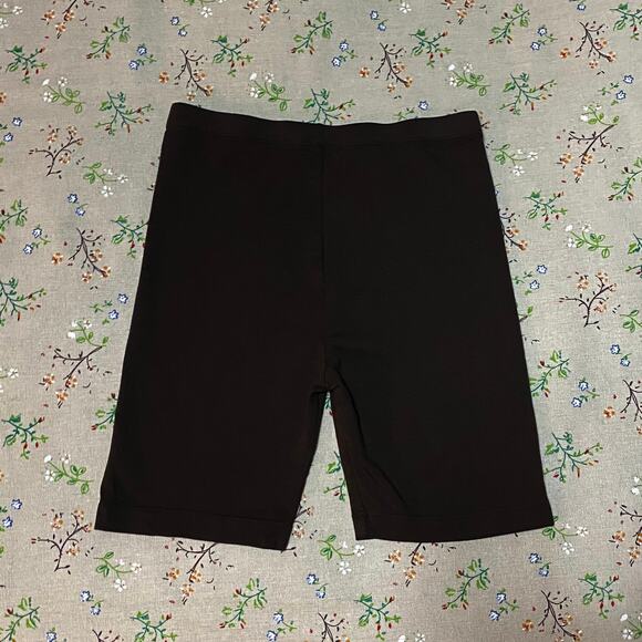 Cotton Citizen Milan Biker Short Dark Brown Small Cotton Terry Stretchy Cozy - Picture 2 of 9